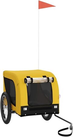 Причіп для велосипеда для собак Жовто-чорний, Oxford-тканина та залізо, LH10049