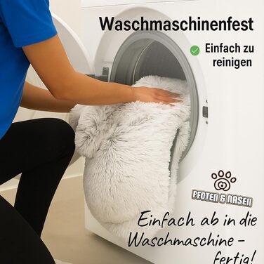 Софа-ліжко для собак Pfoten&nasen® Beige, M (90x80 см) - водонепроникний килимок, захист меблів, для великих, середніх та маленьких собак