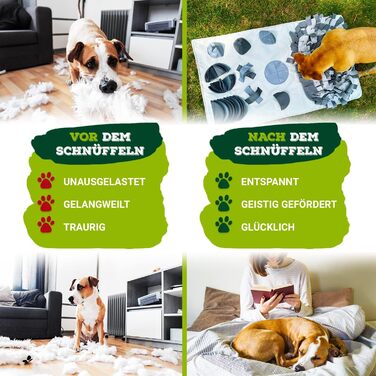 Килимок-іграшка для собак та котів LUCON з 11 елементами, міцний, інтелектуальна іграшка XXL 100x60 см, ідеальний подарунок (сірий)