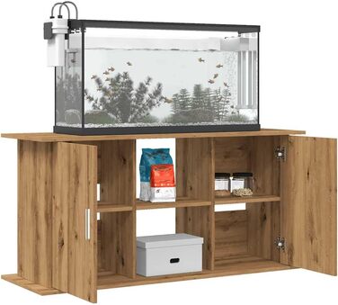 vidaXL Акваріумна тумба з ДСП, 121x41x58 см, під старе дерево