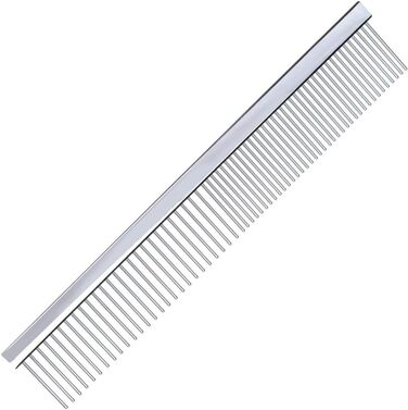 Професійний гребінець GROOM PROFESSIONAL Chrome для грумінгу тварин (19 см)