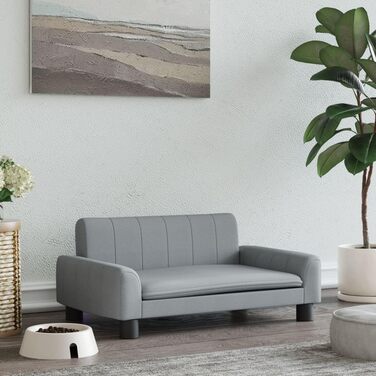 Крісло-лежанка для собак та котів, лежанка для домашніх тварин, 70x45x30 см, світло-сіра