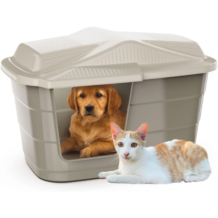 Кішка та собака: Будинок/Корзина для тварин Outdoor/Indoor, Вологостійкий пластик