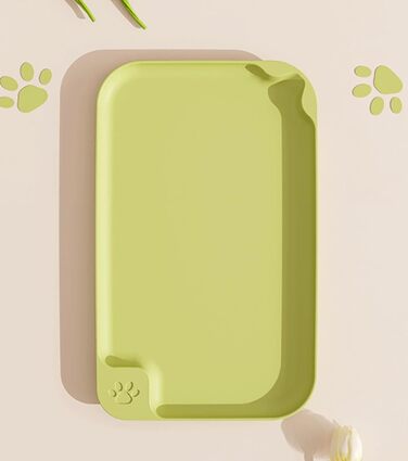 Водонепроникний килимок для годування собак та котів Octonyluck, 57.5x35.5 см, неслизький, легко миється, харчовий, зелений