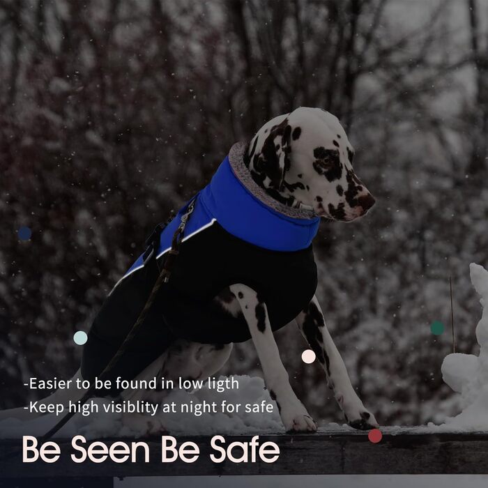 Зимовий теплий куртка для собак IECOii з флісу, водонепроникний, з регулюванням, для маленьких, середніх та великих собак