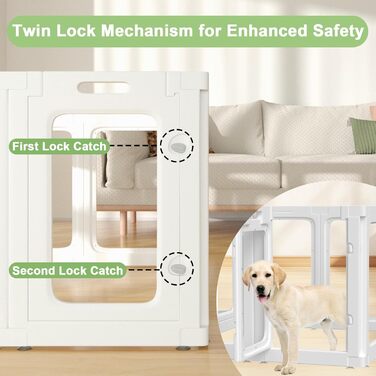 Льоток для собак THEYFIRST з акрилу з дверцятами, прозорий, для дому, легкий монтаж, загороджувач для цуценят, кошенят, кроликів, дрібних тварин, пластик 8P