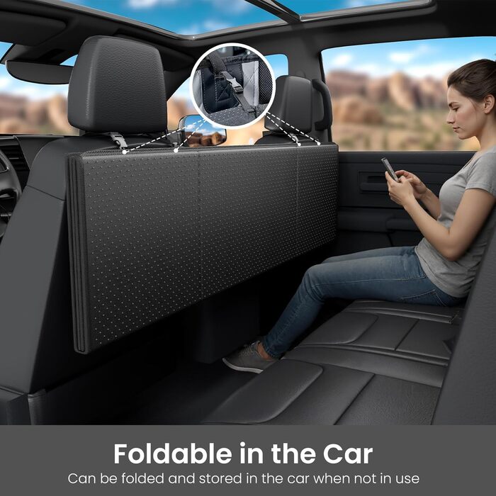 Плед для собак у машину Pecute з жорсткою основою, 133*62 см, сірий XL. Водонепроникний, антикігтунний, 3-в-1 (розширення сидіння, чохол, сітка). Підходить для великих SUV/LKW, до 150 кг.