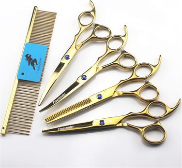 Набір професійних ножиць для грумінгу собак та котів, 6 шт. з нержавіючої сталі