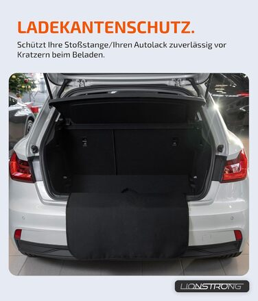 Захист для вантажного відсіку LIONSTRONG® – універсальний килимок для багажника авто [з підкладкою & водонепроникний] – для собак, SUV, легкових авто – захист від подряпин та ковзання (100x73 см)