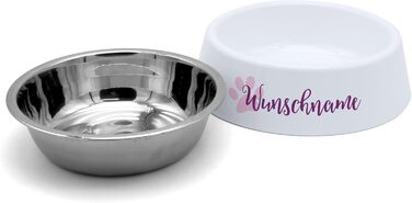 Миска для корму для собак з іменем PrintPlanet® - персоналізована миска для тварин з гравіюванням (Layout 1)