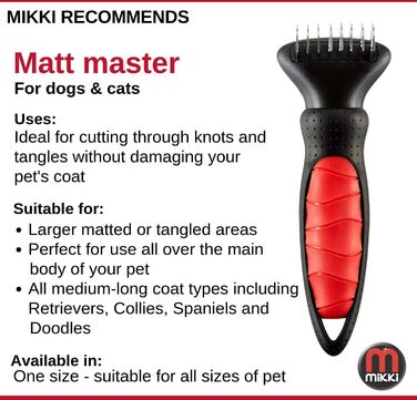 Mikki Matt Master - щітка для вичісування котів та собак з довгим шерстю