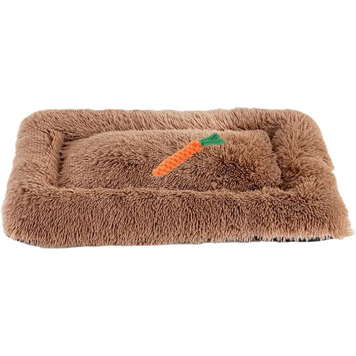 Ліжко для собак великих порід Chickwin, для котів, миється, м'яке, з матрацом, заспокоююче, антистрес, плюшеве, коричневе (90*60 см)