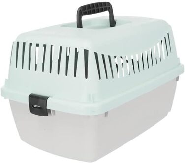 TRIXIE 39804 Транспортувальний бокс для кошенят і цуценят XS, 26×25×39 см, світло-сірий/м'ятний
