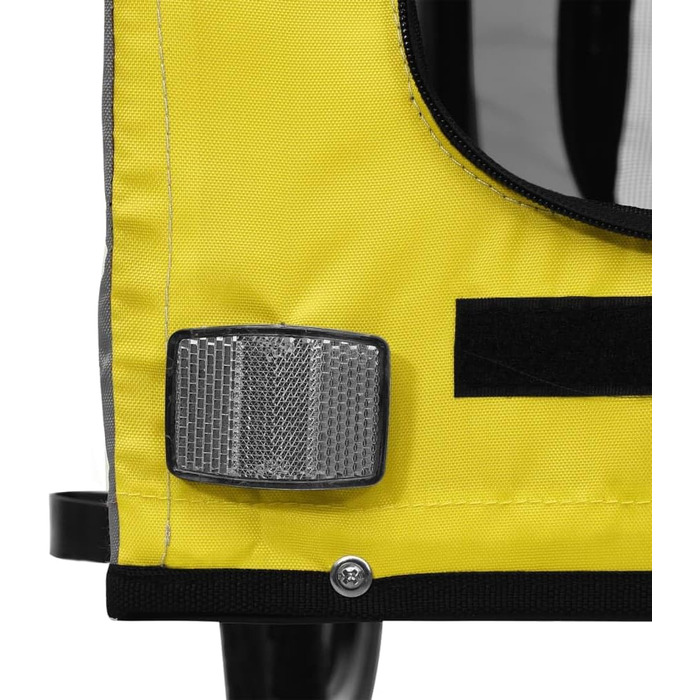 Фаркоп для велосипеда Gecheer для собак, транспортер для собак з відбивачами, зручний дизайн, зелено-сірий оксфордський матеріал, зелений (134 x 68 x 72 см, жовтий)