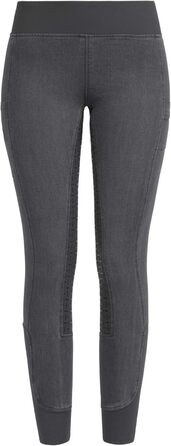 Джинсові легінси для верхової їзди RIDERS CHOICE з силіконовим повним покриттям та кишенею для телефону - RidersDeal Collection (Сірий, 32)