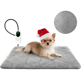 Килимок для підігріву собак Mora Pets: тепла, безпечна та регульована ковдра для домашніх тварин з 9 зонами нагріву, таймером та захистом від перегріву (56 x 40.5 см)