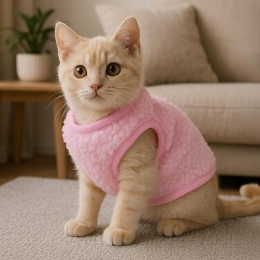 Набір одягу для кошенят та маленьких собак: тепла жилетка та пуловер з бджолами (Yorkie, Chihuahua, кошенята)