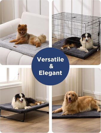 Килимок для собак Joydeco 74x53 см - двосторонній, з флісу, для переносок та кліток. Підходить для середніх та маленьких собак. Темно-сірий колір