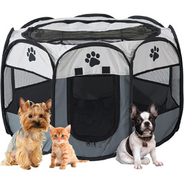 Клітка-забіг для цуценят SAN LIKE 73x73x43 см, портативна клітка для собак, котів, кроликів, для дому та вулиці