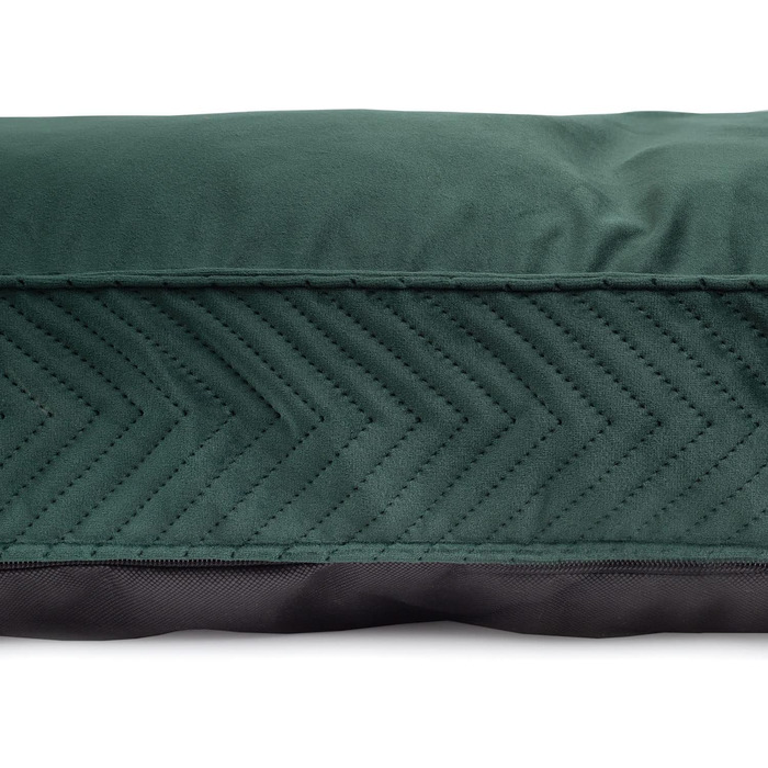 Ексклюзивне ліжко для собак XL | М'який лежак з Memory Foam | Килимок для великих собак | Легко миється | Імітація замші | Великий розмір | Колір: (M: 50 x 65 см, Зелений (Вельвет))