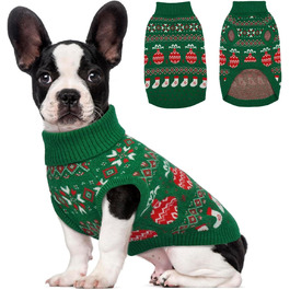Пуловер для великих собак QBLEEV – теплий акриловий пуловер для собак великих порід – безрукавка для святкування – XL ростовка для дівчаток та хлопчиків (Medium)