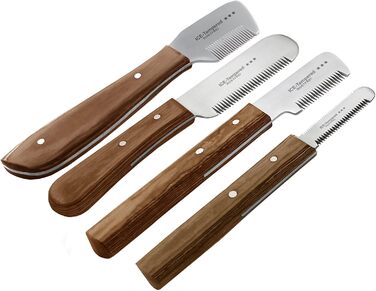 Набір триммерів для собак та котів: 4 частини, щітка, ножиці, тример для підшерстка, високоякісна сталь, для довгої та короткої шерсті