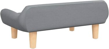 Крісло-ліжко для собак, м'яке ліжко для тварин, лежанка для собак та котів, сірий колір, тканина