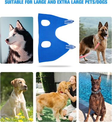 Набір для догляду за тваринами Kkiimatt 10-в-1 з гамаком для нігтів, тримером, пилочкою, гребінцем, гамаком для собак, нашийником для грумінгу (XXXL/до 63,5 кг, блакитний) Classic Edition/XXX-Large M