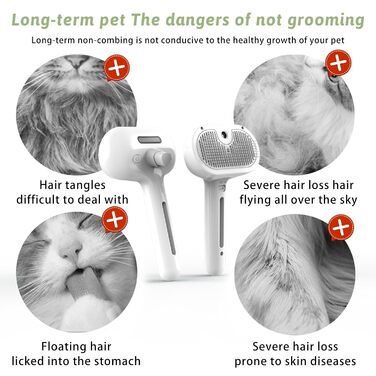 Парова щітка для котів Kurzhaar: видаляє шерсть та бруд, самоочисна, для короткої та довгої шерсті