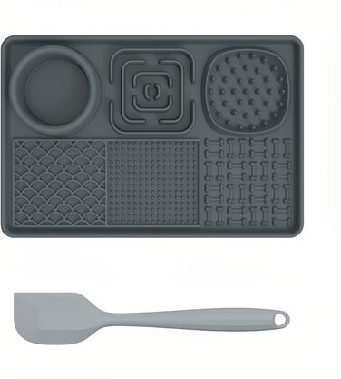 Преміум килимок для собак 3-в-1 Slow Feeder, силіконовий, для повільного годування, мийки для собак, килимок для грумінгу, блакитний, прямокутний