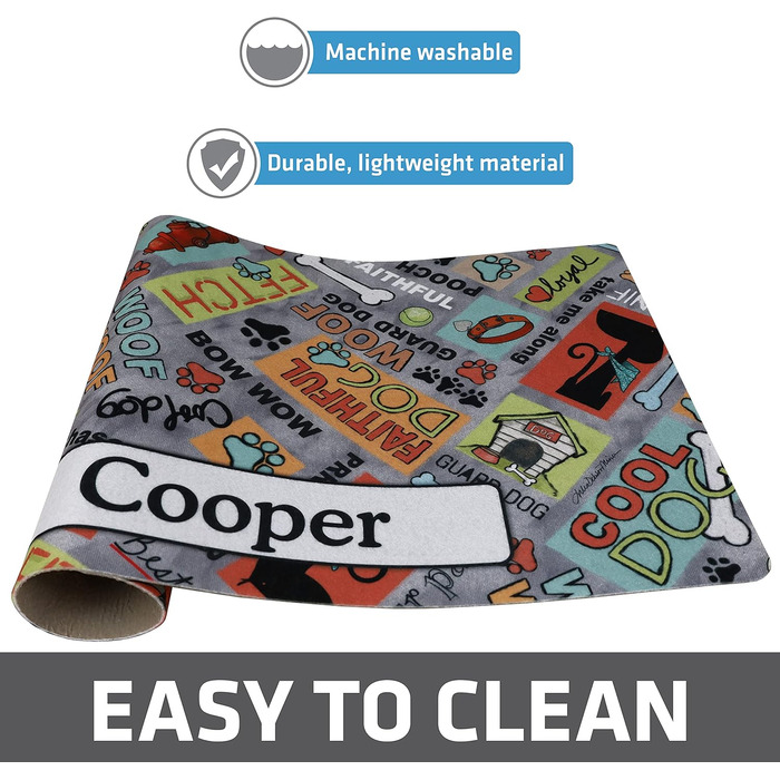 Підкладка під миску для собак та котів Drymate, сіра, 30,5 x 50,8 см (12' x 20')