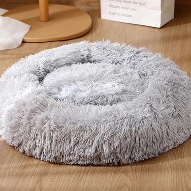 М'яке ліжко для собак, котів, великих, середніх та маленьких собак. Практичне, миється. Білий колір (80см, світло-сірий)