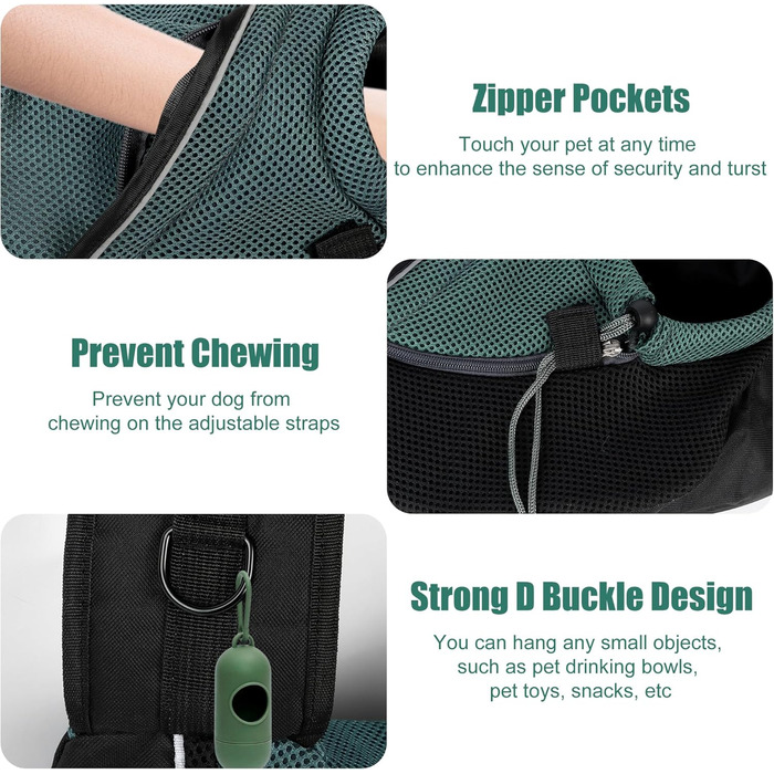 Сумка-слінг для собак NiCoLa: переноска для цуценят, чихуахуа, пуделів, бішон фрізе та котів. Ідеально для прогулянок, подорожей та відвідування ветеринара. Колір: сірий/чорний