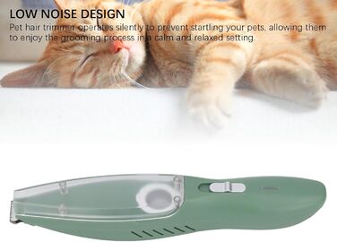 Електрична машинка для стрижки шерсті тварин SIXRUN, з акумулятором 600 mAh, для собак та цуценят, легка, з нержавіючої сталі, зелена