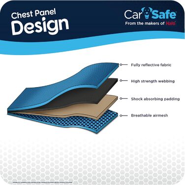 Автомобільна безпечна шлея для собак CarSafe, краш-тест до 32 кг, м'яка підкладка, розмір M, для середніх порід