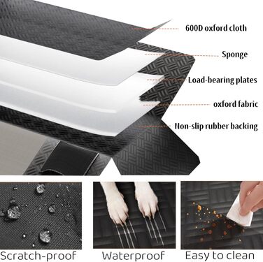 Захисний чохол на сидіння автомобіля для собак, універсальний, чорний, з отворами для ременів безпеки, для SUV/Auto/Вантажівка, ромбічний