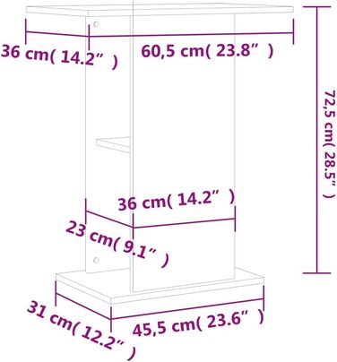 Тумба для акваріума ZEYUAN чорна 60,5x36x72,5 см з ДСП, шафа для акваріума, стіл під акваріум