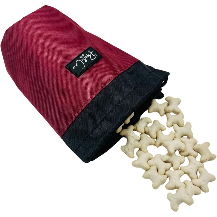 Сумка для ласощів для собак Pops & Coco Leckerli-Tasche, з карабіном, для тренувань, прогулянок та подорожей (червона)