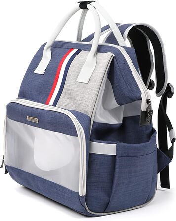 Рюкзак для котів та маленьких собак Galatée, дихаючий, для подорожей, пікніків та кемпінгу (блакитний)