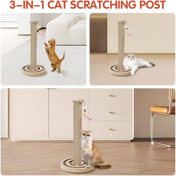 Інтерактивне котяче іграшкове комбо Nobleza 3 в 1: котячий дряпка, масажер та іграшка для дому