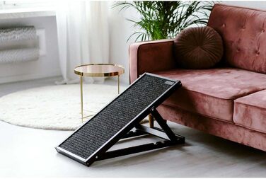 Рампа для собак і котів, пандус для собак, регульована авторампа з дерева, чорного кольору