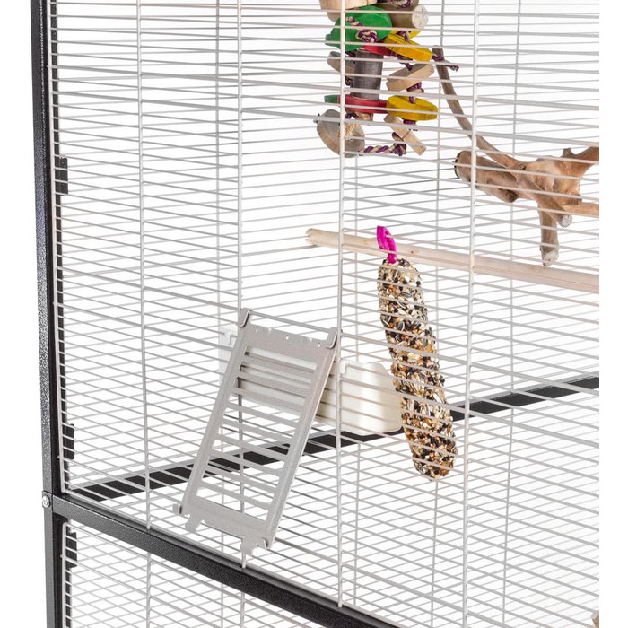 Вольєр для птахів XXL Vogelvoliere Casa 120, 120x81x180 см, антик/платина, клітка для папуг і канарок