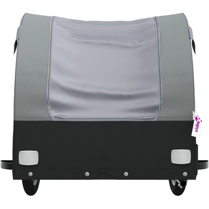 Дитячий причіп-транспортер для собак, чорно-сірий, 45 кг, сталь, легкий монтаж