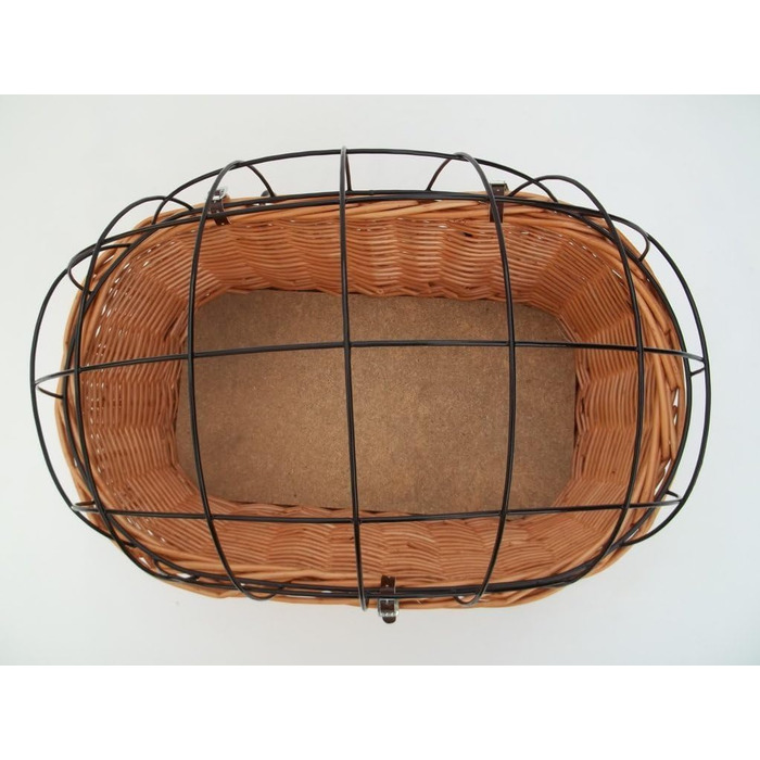 Велосипедний кошик для собак та котів, широкий з дерев'яним дном