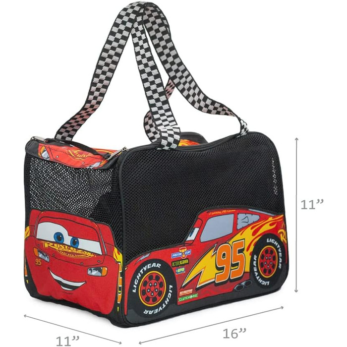 Сумка-переноска для тварин Buckle-Down Disney Cars Блискавка Макквін 95, поліестер, автомобільний дизайн