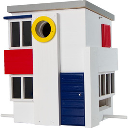 Будиночок для птахів Wildlife Garden WG1124 Multiholk De Stijl, комбінований годівничка й гніздівля з дерева