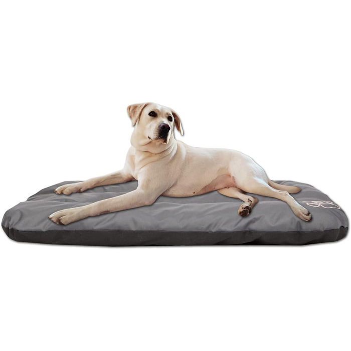 Лежак для собак millybo ECO 115x80x12 см, водостійкий, для малих, середніх і великих порід, сірий, м'який ортопедичний матрац для дому та вулиці