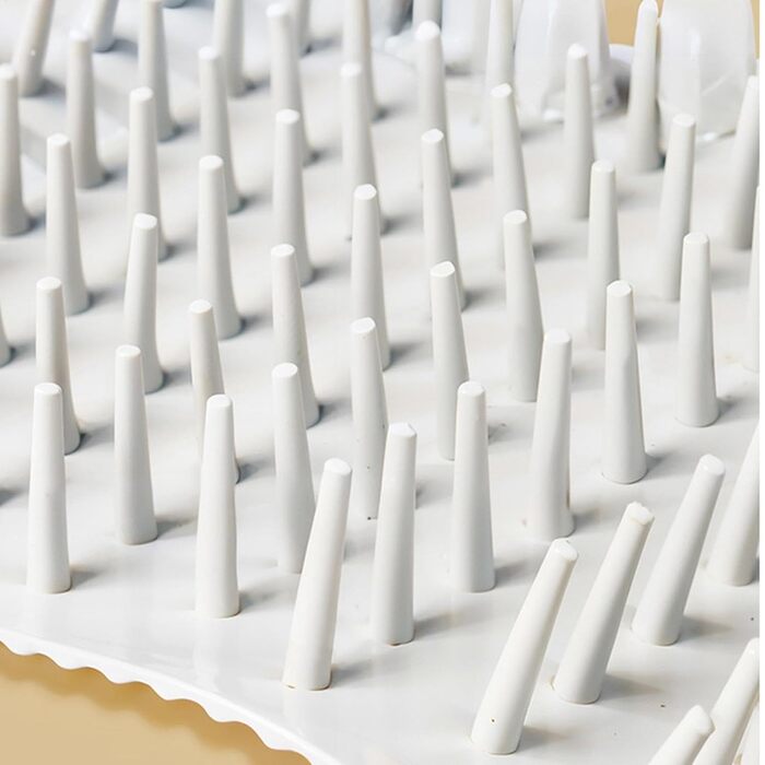 Миска для миття лап домашнім тваринам, мийка для лап собак | Силіконовий очищувач лап для маленьких, середніх та великих собак, вологостійка миска, м'яка щітка, блакитно-білий колір