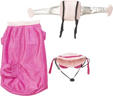 Костюм Патруль Рубіс: Пожежний капітан для собак, рожевий, розмір M