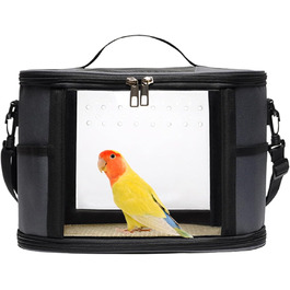 Транспортний бокс Vogel для подорожей: переноска для папуг, переноска на плечі для хвилястих, корел та інших папуг з дихаючою конструкцією, великий розмір